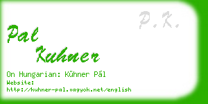 pal kuhner business card